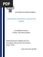 Inversiones Temporales y Cuentas Por Cobrar