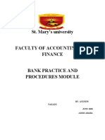 Bank Practices and Procedures Module