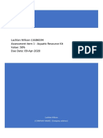 Lachlan Wilson-11686594 Assessment Item 1 - Aquatic Resource Kit Value: 30% Due Date: 09-Apr-2020