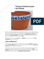 Mayólica Técnica para Pintar