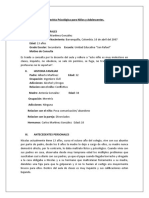 Entrevista Psicológica para Niños y Adolescentes