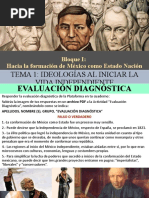 Bloque I Ideologías en México Al Iniciar La Vida Independiente HMII