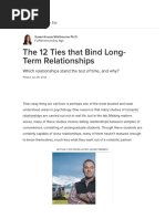 The 12 Ties That Bind Long-Term Relationships - Psychology Today