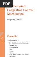 Source Based Congestion Control Mechanisms: Chapter 5 - Unit I