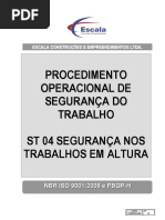 Procedimento para Trabalho em Altura