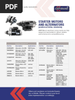 KMP Brand 2017 Starter Motors and Alternators Catalogue (Agricultural Division)