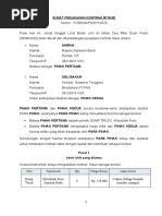 Surat Perjanjian Kontrak Ritase