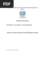 Actividad 3. Las Ideas vs. La Experiencia