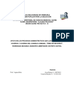 Apoyo en Los Procesos Administrativos Que Llevan A Cabo Los Voceros y Voceras Del Consejo Comunal