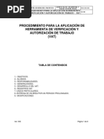 Pro-Sso-003 Vat - Procedimiento y Autorización de Trabajo