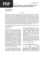 Analisa Total Productive Maintenance Dengan Menggunakan Metode Overall Equipment Effectiveness Di Pt. Karung Emas