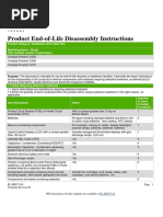 Product End-of-Life Disassembly Instructions