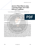 Stress Analysis in Wheel Rim by Using Dynamic Cornering Fatigue Test Under Different Conditions