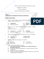 Amalgamation, Absorption & External Reconstruction: Chapter-I