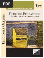 Catalogo Derecho Probatorio Teoría y Tecnica Probatoria Ediciones Olejnik