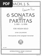 Bach - 6 Sonatas e Partitas - Galamian