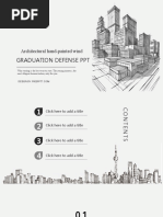 Graduation Defense PPT: Architectural Hand-Painted Wind