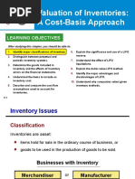 Valuation of Inventories: A Cost-Basis Approach: Learning Objectives