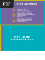 Unit 3: Intro To App Design