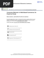 Consumer Behavior in Web Based Commerce An Empirical Study