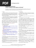 Tension Testing of Wire Ropes and Strand: Standard Test Method For