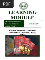 Learning: Graphic, Linguistic, and Ethnic Dimensions of Philippine Literary History