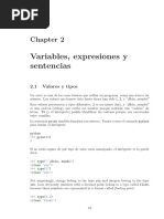 Variables Expresiones y Sentencias en Python