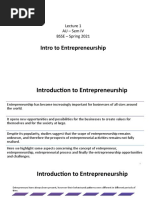 Lecture 1. Entrepreneurship