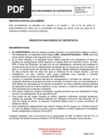 P SST 004 Requisitos para El Ingreso de Contratistas V2