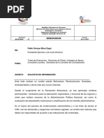 Memo A Las Direcciones para Solicitar Llenado de Matrices