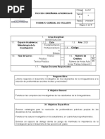 Syllabus Metodología de La Investigación 2020