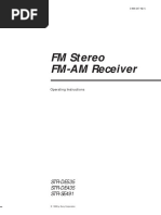 FM Stereo FM-AM Receiver: STR-DE535 STR-DE435 STR-SE491