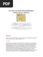 Cuadro Comparativo Entre Mayas, Aztecas e Incas