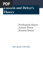 Einstein & Debye Theory