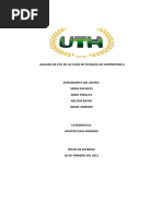 Analisis de Eta de La Clase de Tecnicas de Supervision Ii