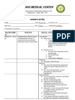 Coahs Medical Center: Date/Tim E Focus Data, Action, Response