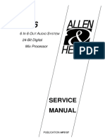 Service Manual: 6 in 6 O A S 24-Bit Digital Mix Processor