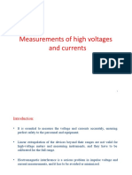 Measurements of High Voltages and Currents