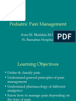 Pediatric Pain Management: Avni M. Bhalakia M.D. St. Barnabas Hospital