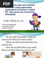 ENGLISH 5 Q1 W4 Compose Clear and Coherent Sentences Using Appropriate Grammatical Structures Modals by Sir Rei Marasigan