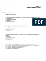 Multiple Choice Questions: Analyzing Operating Activities