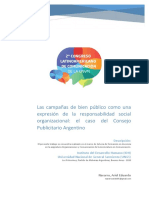 Las Campañas de Bien Público Como Una Expresión de La Responsabilidad Social Organizacional El Caso Del Consejo Publicitario Argentino - EJE 6