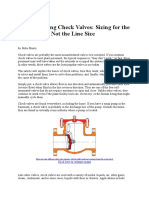 Understanding Check Valves: Sizing For The Application, Not The Line Size