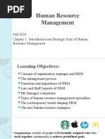 Chapter 1 Introduction and Strategic Human Resource Management