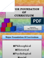 Major Foundation of Curriculum