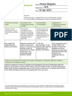 Record of Professional Learning