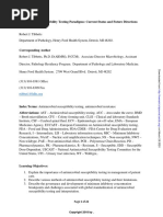 Antimicrobial Susceptibility Testing Paradigms Current Status and Future Directions