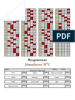 Hoja Con Respuestas Al Simulacro #1 de 11°