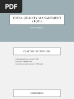 Total Quality Management (TQM) : Chapter Three