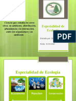 Especialidad de Ecología